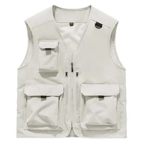 Men's Tactical Cargo Vest Multi-Pocket Outdoor Fishing Photography Workwear Casual Sleeveless Jacket Top