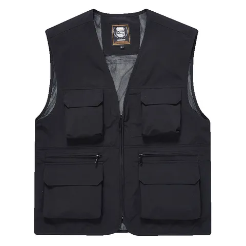 Men's Outdoor Multi-Pocket Quick Dry Fishing Mountaineering Vest Casual Lightweight Waterproof Breathable Sleeveless Jacket