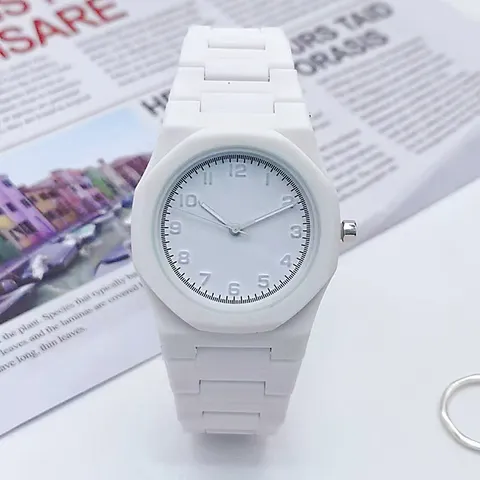 Orologio da Polso al Quarzo di Moda per Uomo Donna Quadrante Rotondo Minimalista Bisel Ottagonale Orologio Analogico Casuale