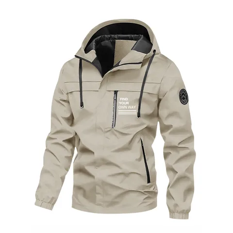 Men's Casual Long Hooded Jacket Windproof Winter Parka Coat Waterproof Outerwear