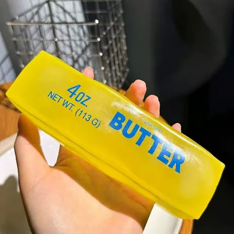Transparentes Butterstab Squishy Spielzeug Dekompression Weiches TPR Frucht Apfel Banane Stressabbau Spielzeug Für Büro Erwachsene