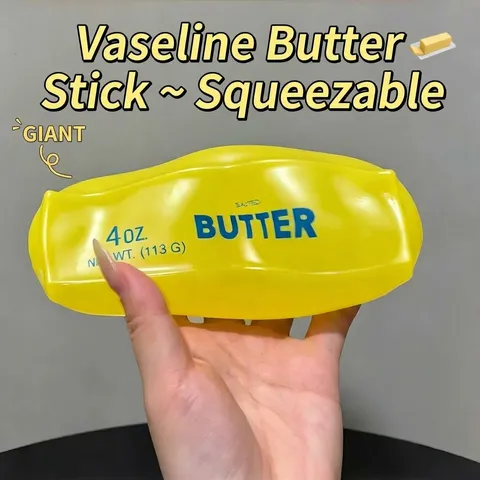Transparent Butter Stick Squishy Toy Decompression Soft TPR Fruit Apple Banana Stress Relief Toy For Office Adults