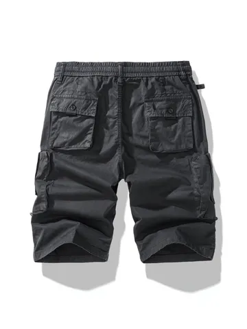 Men Casual Cargo Shorts Summer Multi Pocket Straight Fit Cotton Blend Sport Tactical Shorts Outdoor Streetwear