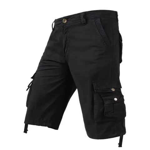 Men's Casual Cotton Cargo Shorts Loose Fit Multi Pocket Vintage Washed Summer Outdoor Daily Straight Leg Shorts