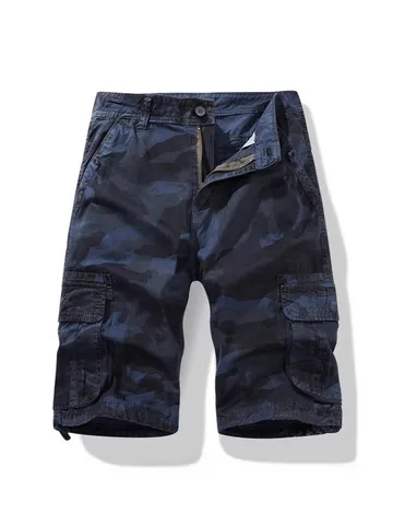 Men's Casual Camouflage Cargo Shorts Multi-Pocket Loose Fit Straight Leg Summer Cotton Short Pants Outdoor Wear