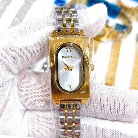 Vintage Rectangular Quartz Watch For Women Stainless Steel Alloy Metal Band Analog Classic Elegant Wrist Watch Accessories Gift