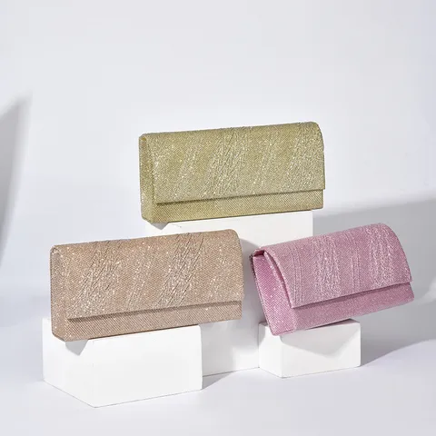 Women Fashion Glitter PU Leather Crossbody Bag Elegant Evening Handbag Ladies Metallic Sparkly Shoulder Messenger Bag