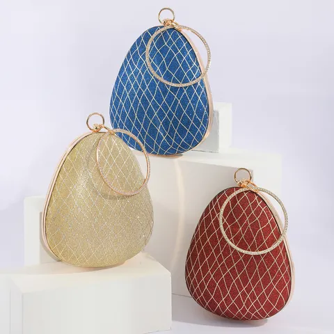 Retro Damen Gesteppte Wassertropfen Abendtasche PU Leder Clutch Luxus Designer Bankett Handtasche Umhängetasche