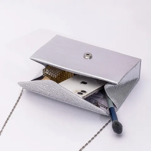 Women Evening Bag Rhinestone Chain Crossbody Bag Luxury Evening Clutch Purse Metallic Glitter Prom Party Shoulder Bag
