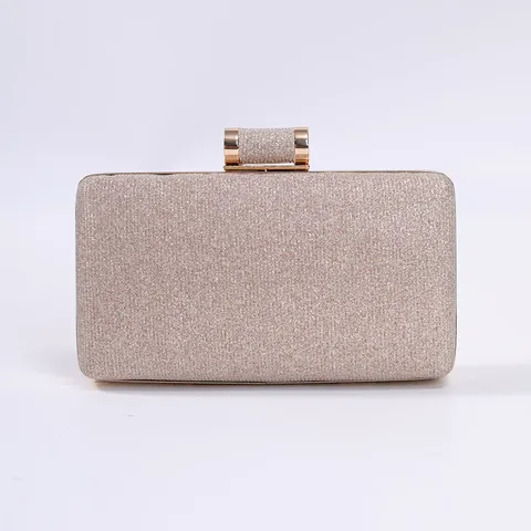 Women Evening Bag Glitter Sequin Clutch Purse Hard Shell Wedding Banquet Handbag With Metal Lock Chain