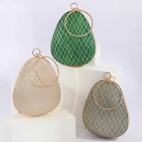 Retro Damen Gesteppte Wassertropfen Abendtasche PU Leder Clutch Luxus Designer Bankett Handtasche Umhängetasche