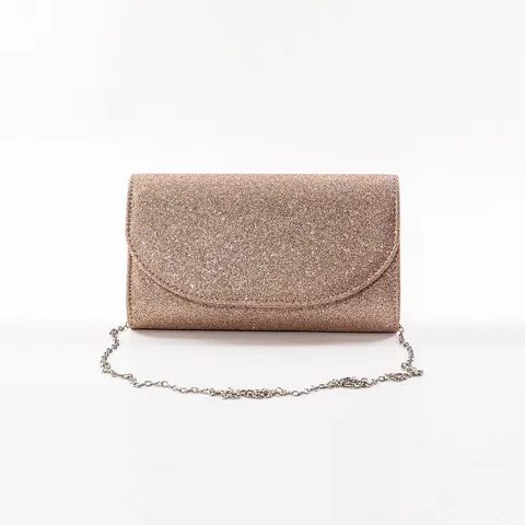 Women Glitter Evening Bag Minimalist Sequin Clutch PU Leather Fashion Versatile Chain Crossbody Bag