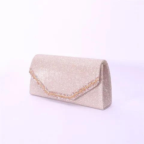 Women's Fashion Rhinestone Sequin Evening Bag Luxury Clutch Purse Wedding Party Handbag Metallic Chain Crossbody Bag