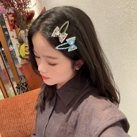 Horquilla de Lazo con Strass Brillante Elegante Pinza Lateral BB de Aleación Accesorio de Lujo para Peinado de Cabello para Mujeres Niñas Diario