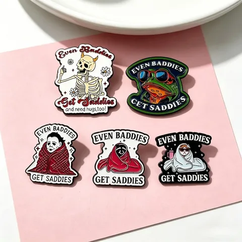 Broche en Alliage de Dessin Animé Créatif Pin Horreur Squelette Grenouille Mignon Animal Badge Émail Revers Pin Mode Vêtements Accessoires Bijoux Cadeau