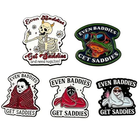 Broche en Alliage de Dessin Animé Créatif Pin Horreur Squelette Grenouille Mignon Animal Badge Émail Revers Pin Mode Vêtements Accessoires Bijoux Cadeau