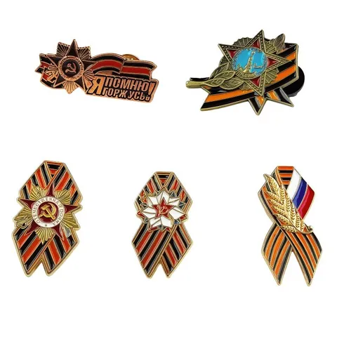 Zinc Alloy Enamelled Cartoon Military Commemorative Brooch Badge Creative Personalized Clothing Decorative Accessory