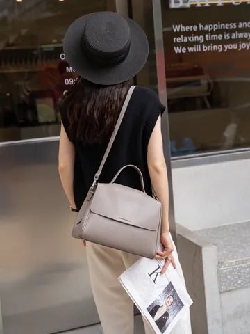 Women Genuine Leather Tote Bag Vintage Underarm Shoulder Bag Large Capacity Commuter Handbag Casual Top Handle Bag