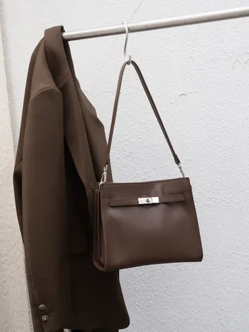 Rétro Commuter Grand Sac Cabas Pour Femmes En Cuir De Qualité Design De Serrure Classique Sac À Main