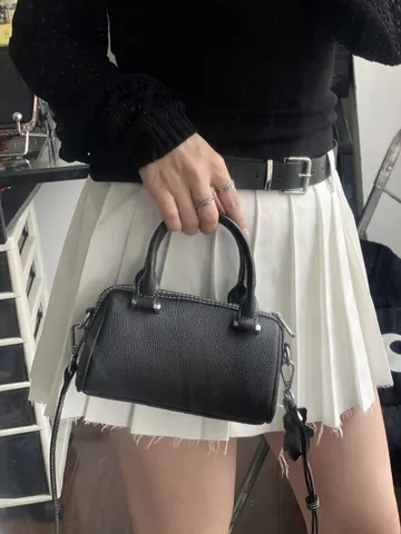 Femmes Cuir Véritable Boston Sac Sac à Main Classique Oreiller Sac Bandoulière Haut de Gamme Poignée Supérieure Sac Bandoulière Voyage Quotidien