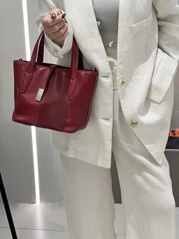Genuine Leather Bucket Bag For Women Vintage Top Layer Cowhide Handbag Large Capacity Crossbody Casual Basket Bag