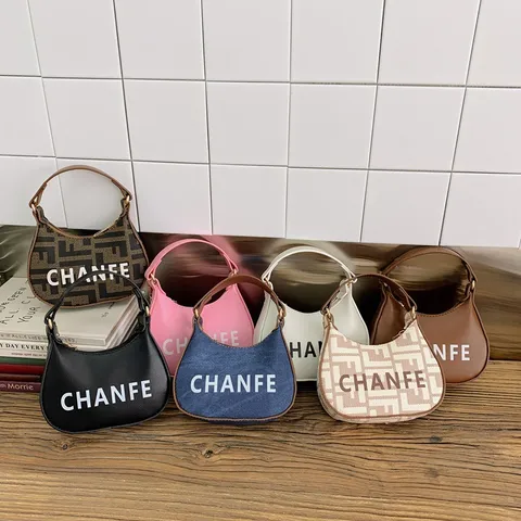 Γυναικείο Fashion Mini Crescent Hobo Bag PU Leather Shoulder Crossbody Bag Trendy Chain Handbag