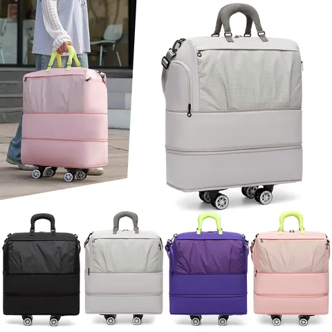 Μεγάλη Ταξιδιωτική Τσάντα Duffel Επεκτάσιμη με Τροχούς Τσάντα Αποσκευών Πολλαπλών Στρώσεων για Ταξίδι
