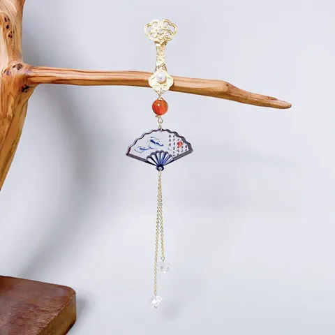 Chinese Style Copper Ruyi Tassel Hanfu Cheongsam Pendant Elegant Retro Decorative Accessory Women Fashion Jewelry