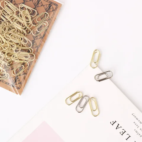 Mini Metal Paper Clips Cute Shaped Bookmarks Electroplated Office School Document Organizing Clips Stationery