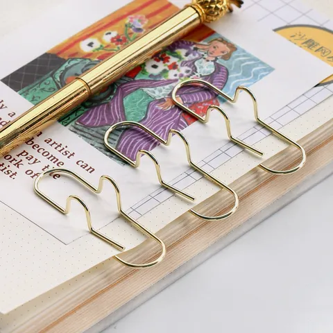 Metal Pen Clip Paperclip Bookmark Portable Fixed Pen Holder Office Desk Accessories Gold Rose Gold Stationery Supply