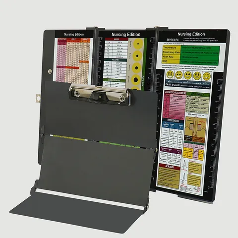 Aluminum Alloy Folding Nursing Clipboard For A4 Documents Metal Clip Reference Chart