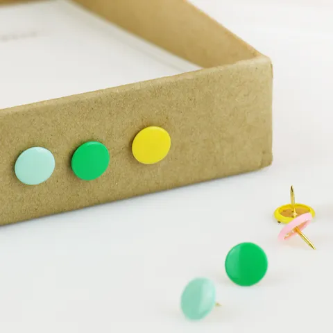 Plastic Coated Round Head Push Pins Steel Point Thumb Tacks For Cork Board Photo Wall Office School Stationery Supplies