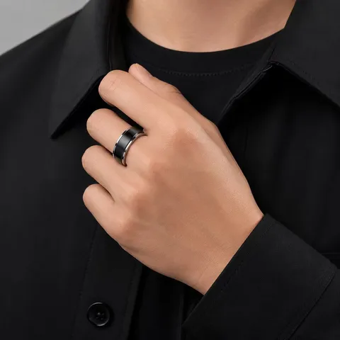 Ensemble de Bagues Spinner Minimalistes en Acier Inoxydable pour Hommes Femmes Électroplaqué Géométrique Finition Lisse Bandes Anti Stress Bijoux de Mode Cadeau