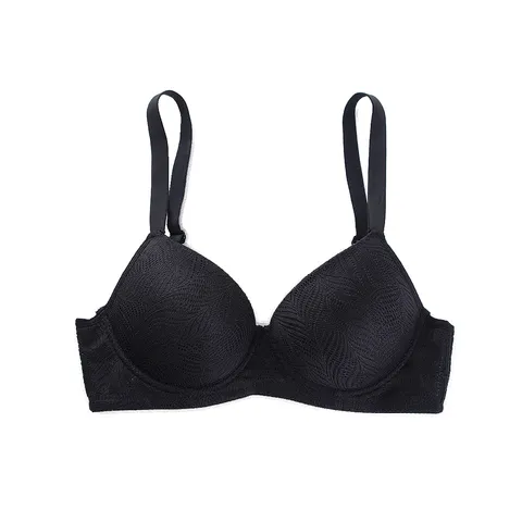 Women's Sexy Jacquard Embossed Push Up Bra Underwired Anti-Sagging Breathable Lingerie Daily Lifting Bra
