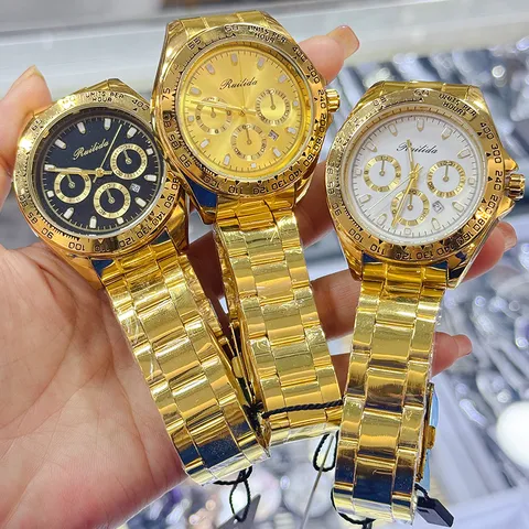 Heren Zakelijk Quartz Horloge Roestvrij Stalen Band Chronograaf Stijl Lichtgevende Wijzers Tachymeter Bezel Luxe Legering Horloge