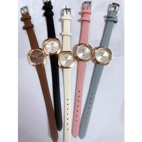 Minimalist Women Quartz Watch Square Alloy Case Faux Leather Strap Rhinestone Scale Analog Pointer Ladies Casual Wristwatch Elegant Clock