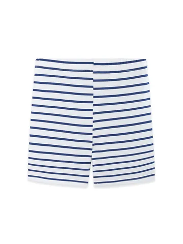 Girls Casual Cotton Striped Leggings Kids Summer Knee Length Shorts Elastic Waist Printed Soft Slim Fitting Bottoms