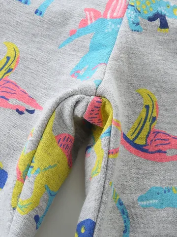 Boys Casual Cotton Shorts Summer Dinosaur Print Kids Sport Bottoms Breathable Elastic Waist Casual Pant For Children