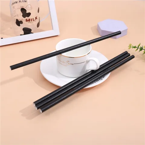 Disposable Biodegradable Paper Drinking Straws Eco Friendly Straight Paper Straws For Cold Drinks Milk Tea Bar Party
