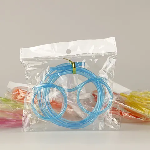 Creative DIY Glasses Drinking Straws Novelty Plastic Art Straws For Kids Party