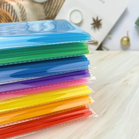 Colorful Plastic Drinking Straws Disposable Straight Straws For Party Kids DIY Craft Daily Use Beverage Accessories