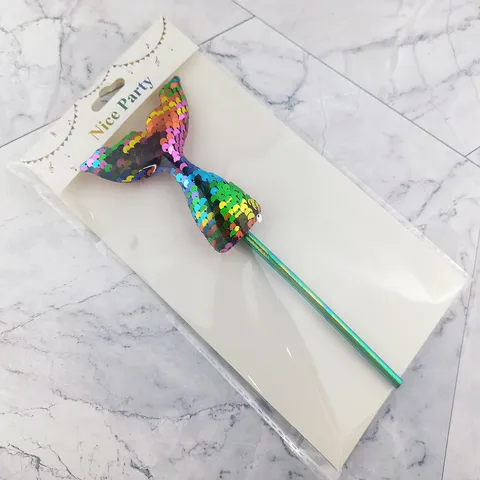 Disposable Sequin Rainbow Mermaid Tail Cake Paper Straws Party Decorative Drinking Straws Glitter Birthday Wedding Party Supplies