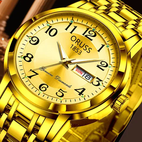 Orologio da Uomo Quarzo Casual Cassa in Lega Cinturino Acciaio Inossidabile Luminoso Impermeabile Calendario Grande Quadrante Rotondo Orologio da Polso