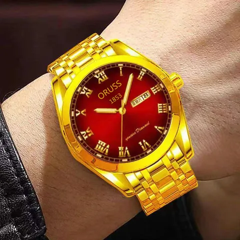 Business Stainless Steel Quartz Watch For Men Women Waterproof Luminous Calendar Round Wristwatch Luxury Steel Band Clock Gift