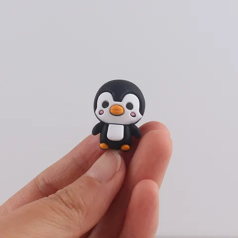 Cute Cartoon Penguin 3D Silicone Beads For Kids DIY Bracelet Jewelry Making Handmade Craft Beading Pen Accessories