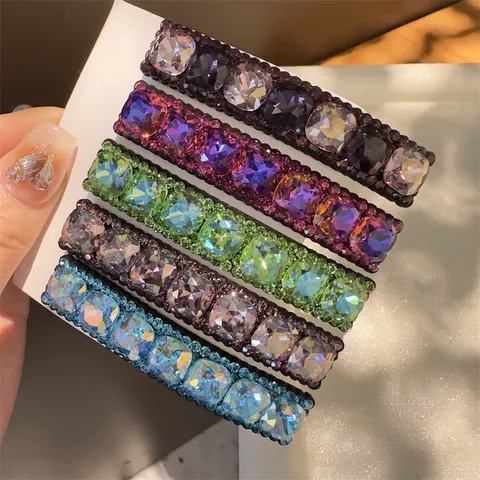 Pince à Cheveux Tendance Coréenne avec Strass Cristal Artificiel Alliage Barrette à Cheveux Accessoires de Cheveux pour Femmes