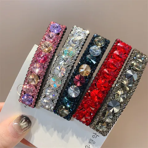 Pince à Cheveux BB en Strass Scintillant de Style Coréen Épingles à Cheveux en Cristal Mode Accessoires Coiffure pour Femmes