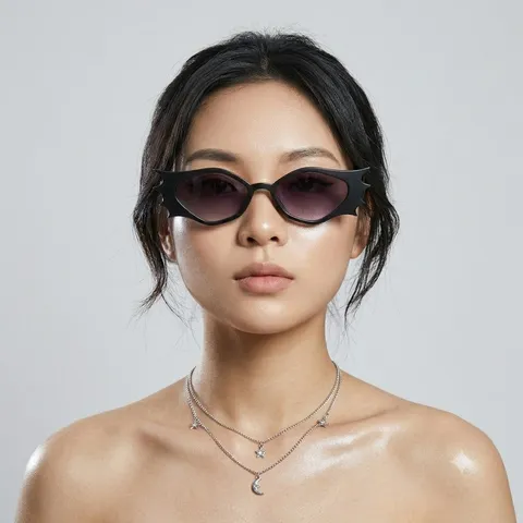 Irreguläre Fledermausform Sonnenbrille PC Rahmen AC Linse Gothic Y2K Hip Hop Party Lustige Brillen Für Unisex