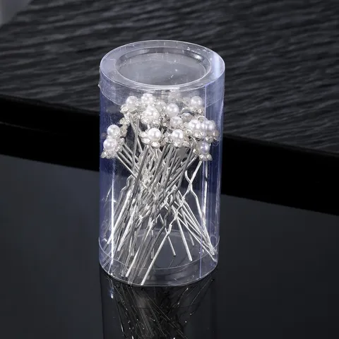 Épingles À Cheveux En Forme De U En Alliage Strass Cristal Künstliche Perle Fleur Mariage Mariée Demoiselle D Honneur Élégant Décoratif