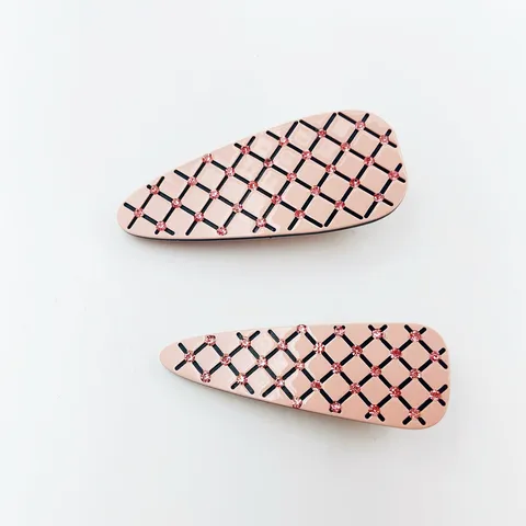 Fashion Waterdrop Hair Clip Acetate Rhinestone Side Clip Elegant Geometric Hair Accessories For Women Hair Styling
